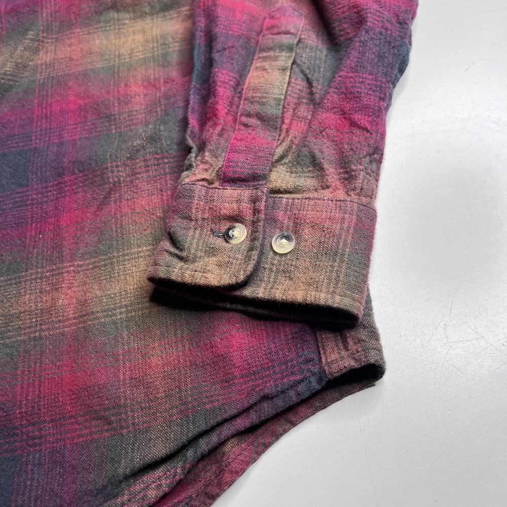 Pendleton Shirt Mens M Red Plaid Long Sleeve Button Up Pockets Flannel - Picture 2 of 5